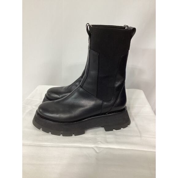 3.1 Phillip Lim 'Kate' Black Lug Sole Combat Boots Size 8 - Picture 3 of 5